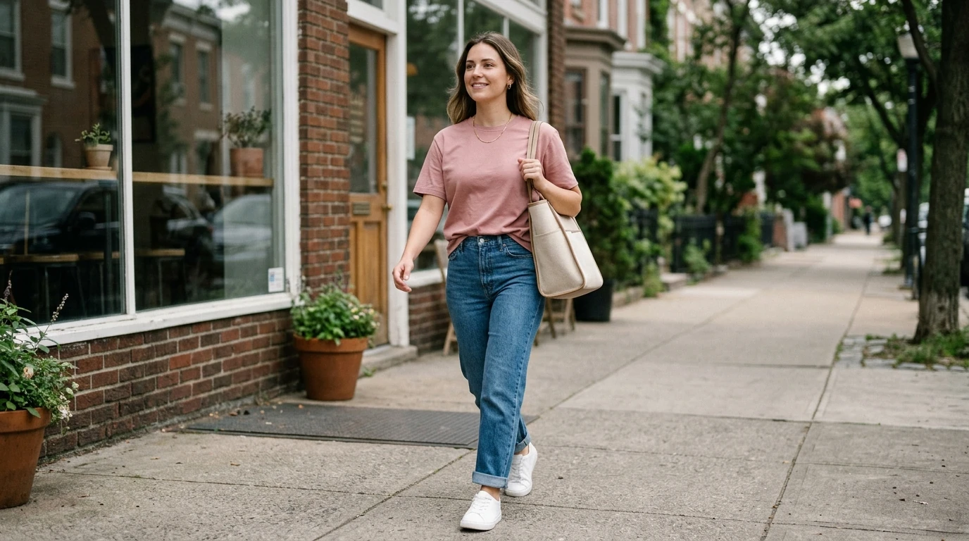 EA7 Pink Women’s T-Shirt: Easy Sporty Outfit Ideas