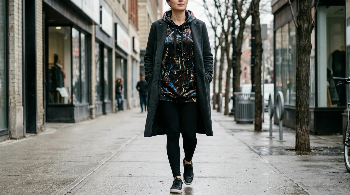 Paint-Splash Velvet Hoodie: Winter Streetwear for Women
